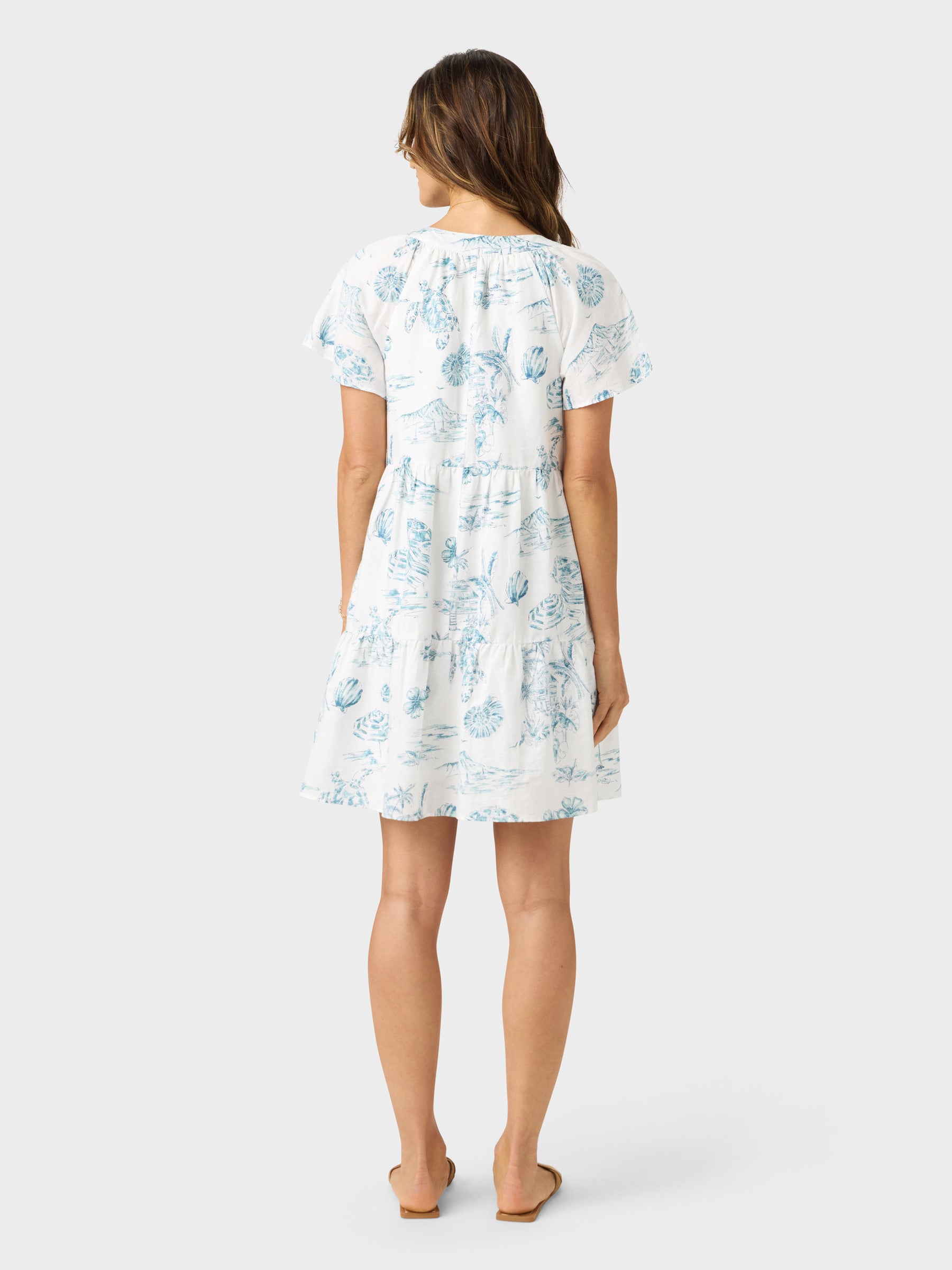 Reyn Spooner LAZY LAGOON SUMMER DRESS in WHITE