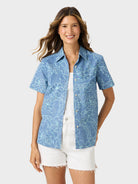 Reyn Spooner LEI LOW ABBY TOP in HORIZON BLUE