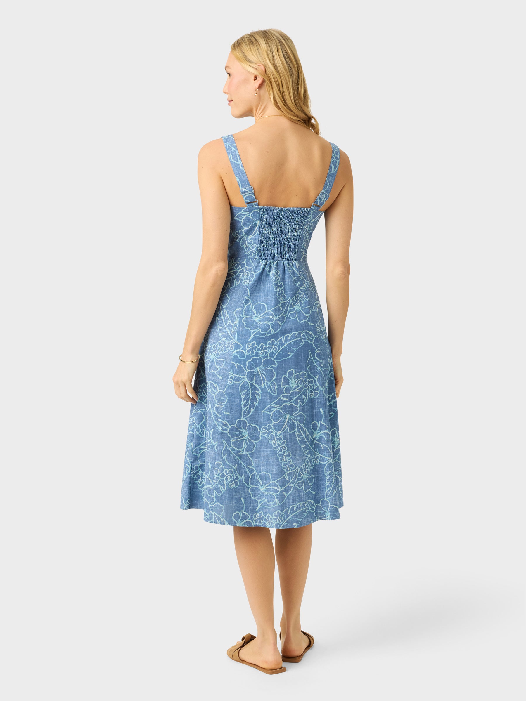 Reyn Spooner LEI LOW RILEY DRESS in HORIZON BLUE