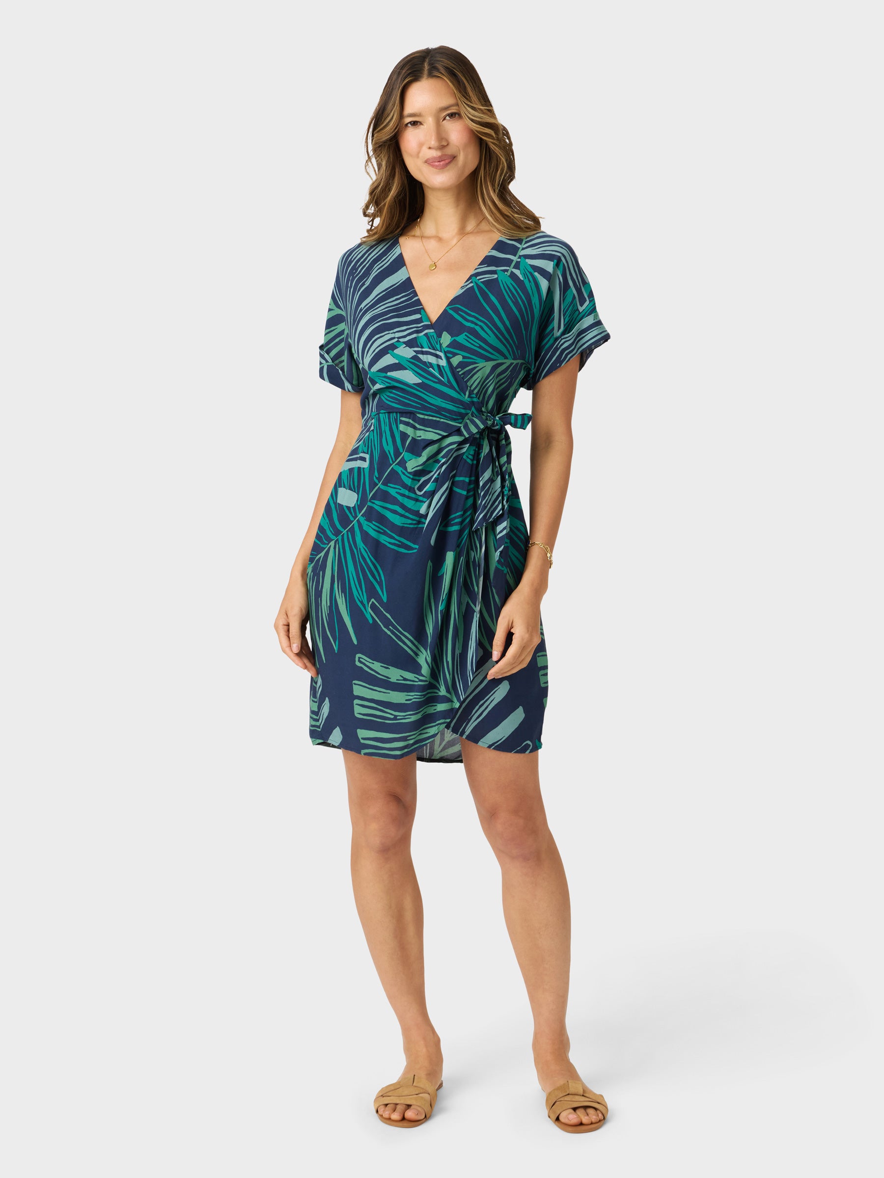 Reyn Spooner LOULOU FRONDS SOL DRESS in NAVY