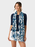 Reyn Spooner LUSH LEAVES SCARF in OFF WHITE