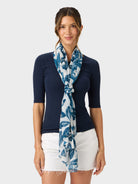 Reyn Spooner LUSH LEAVES SCARF in OFF WHITE