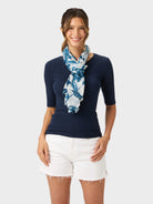 Reyn Spooner LUSH LEAVES SCARF in OFF WHITE