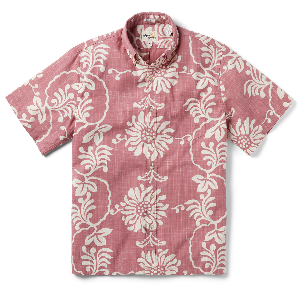 Reyn Spooner MATAHIVA BUTTON FRONT in BERRY