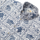 Reyn Spooner LAHAINA SAILOR ARCHIVE CLASSIC BUTTON FRONT in WHITE