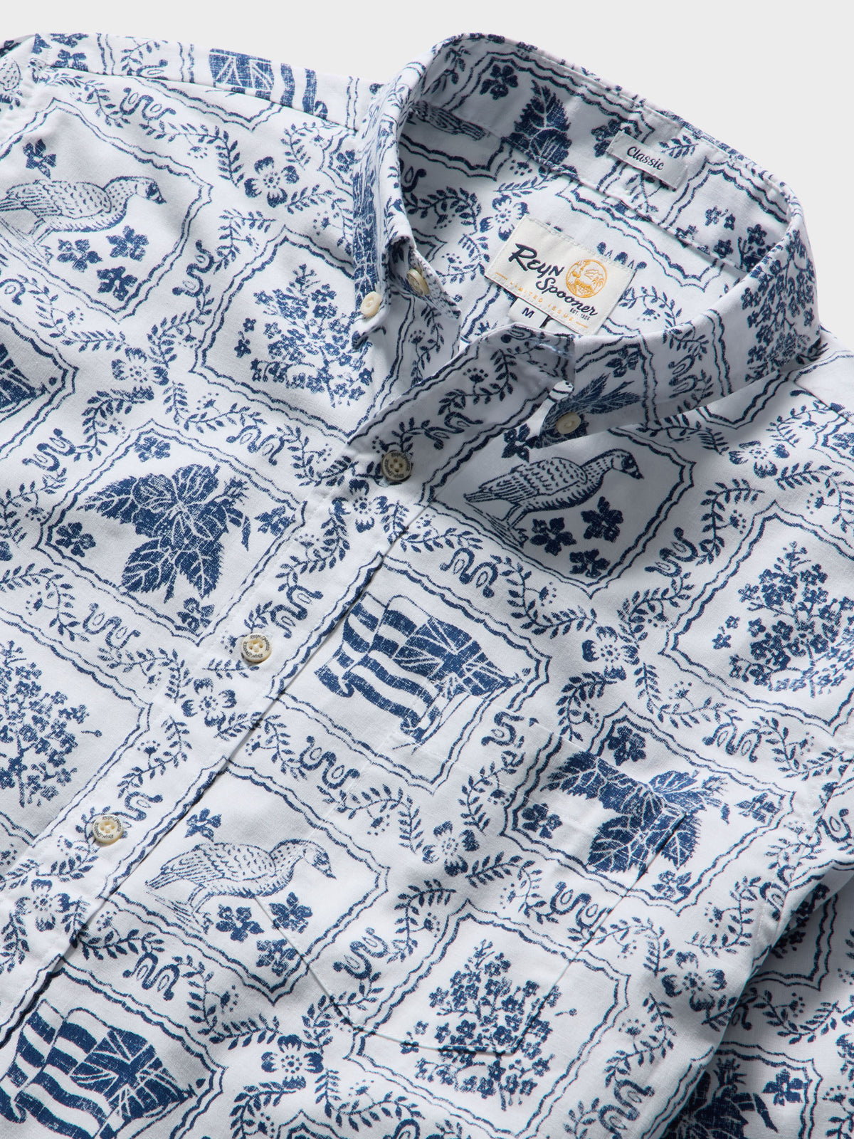 Reyn Spooner LAHAINA SAILOR LONG SLEEVE SHIRT in WHITE