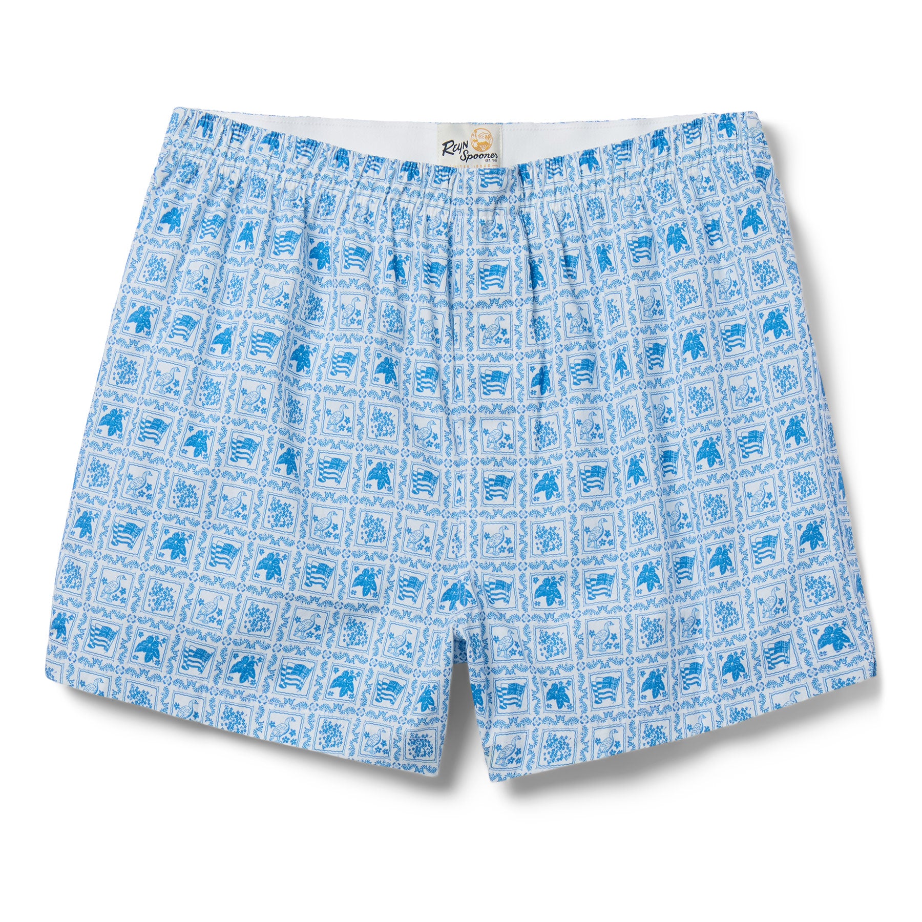 Reyn Spooner LAHAINA SAILOR BOXER in WHITE
