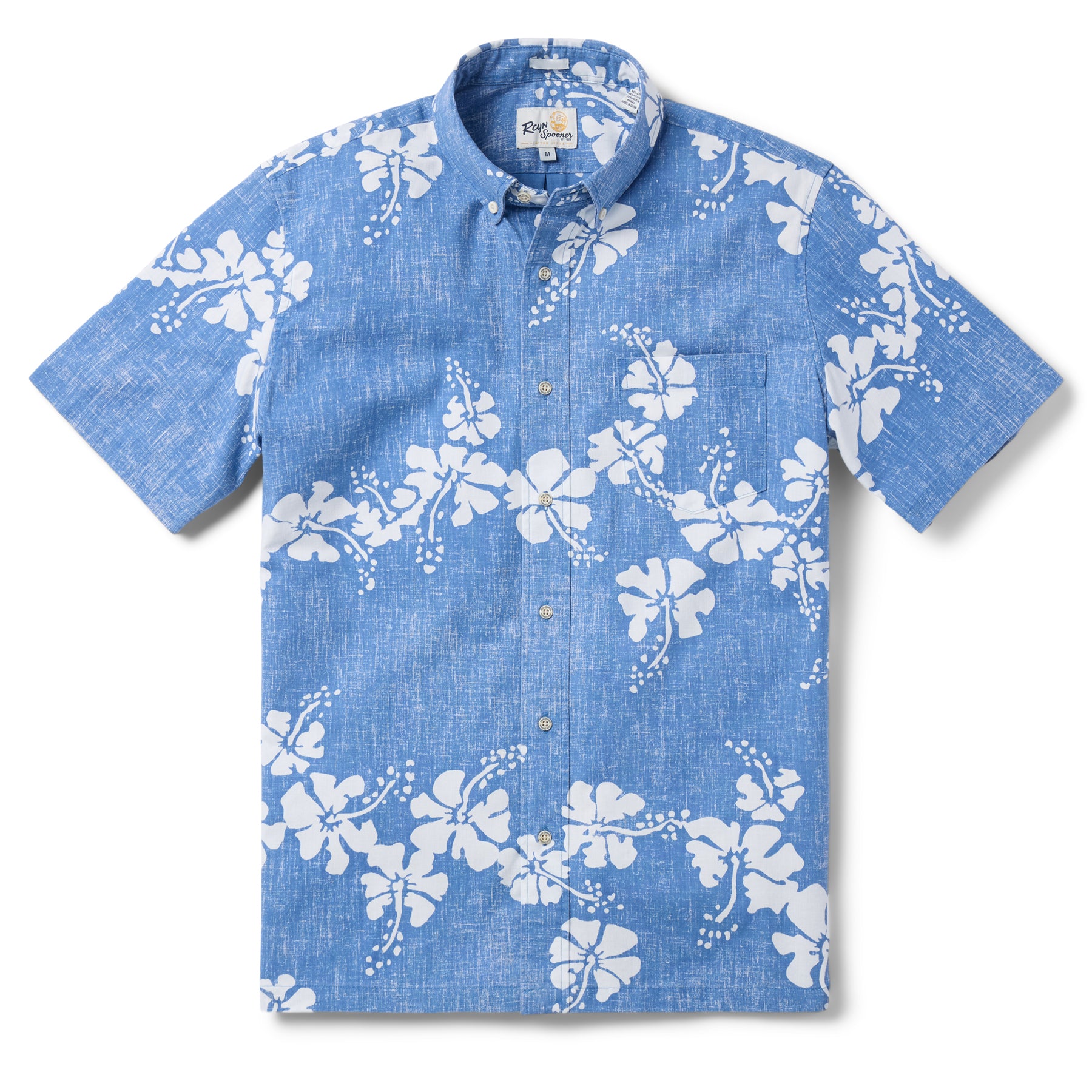 Reyn Spooner 50TH STATE FLOWER BUTTON FRONT in DENIM