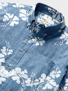 Reyn Spooner 50TH STATE FLOWER BUTTON FRONT in DENIM