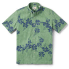 Reyn Spooner 50TH STATE FLOWER BUTTON FRONT in JADE