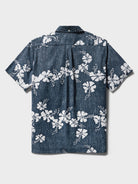 Reyn Spooner 50TH STATE FLOWER BUTTON FRONT in NAVY