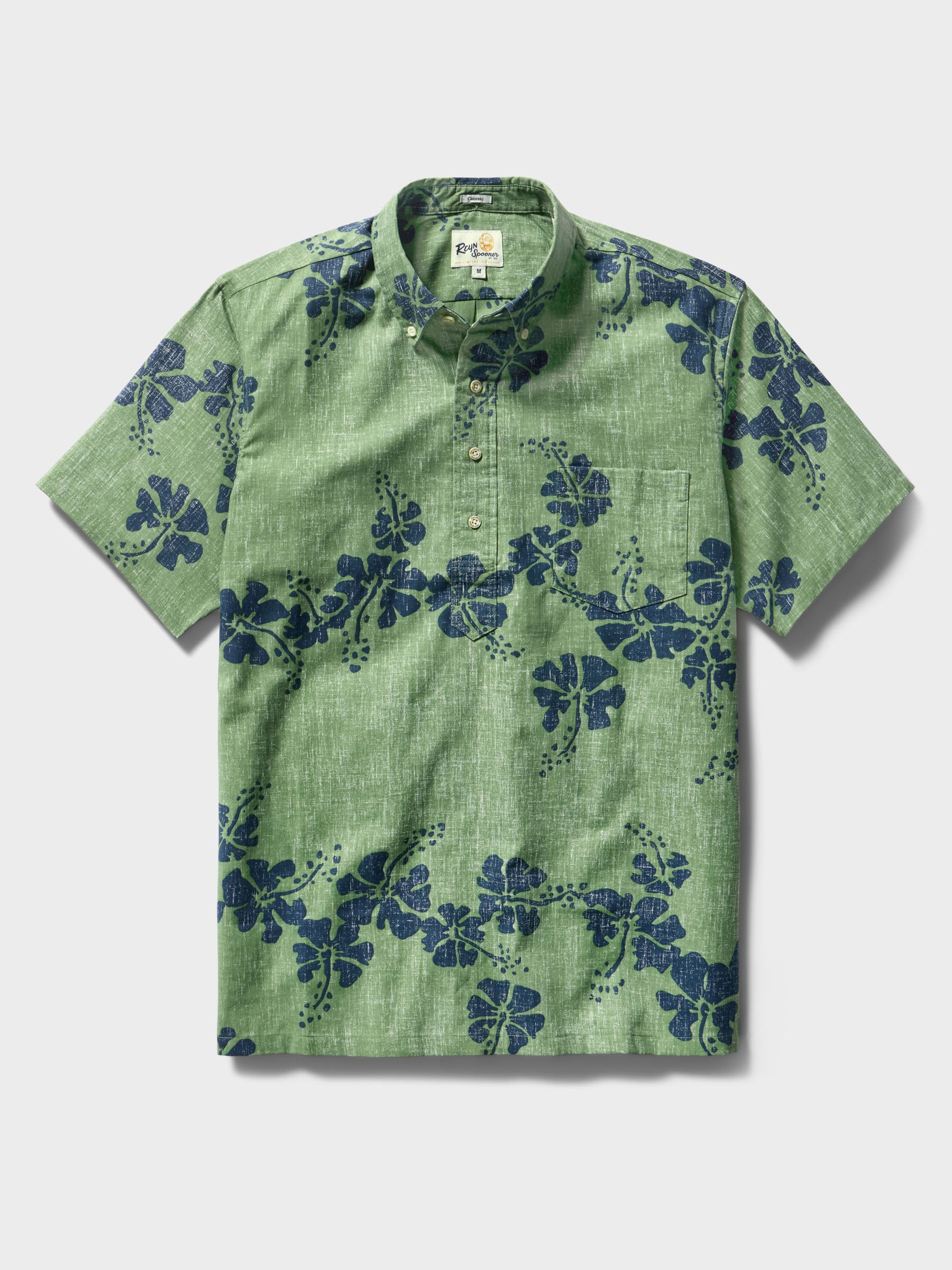 Reyn Spooner アロハシャツ グリーン 花柄 Lサイズ 50TH STATE FLOWER | Reyn Spooner Men's Aloha Shirt