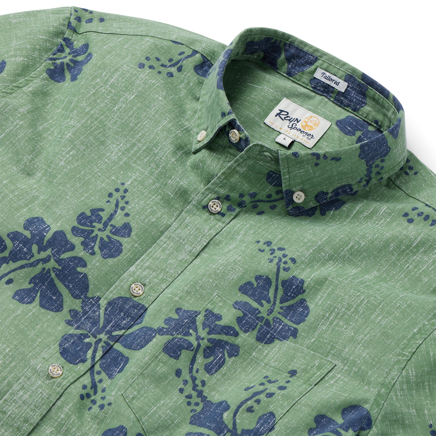 Reyn Spooner 50TH STATE FLOWER TAILORED in JADE