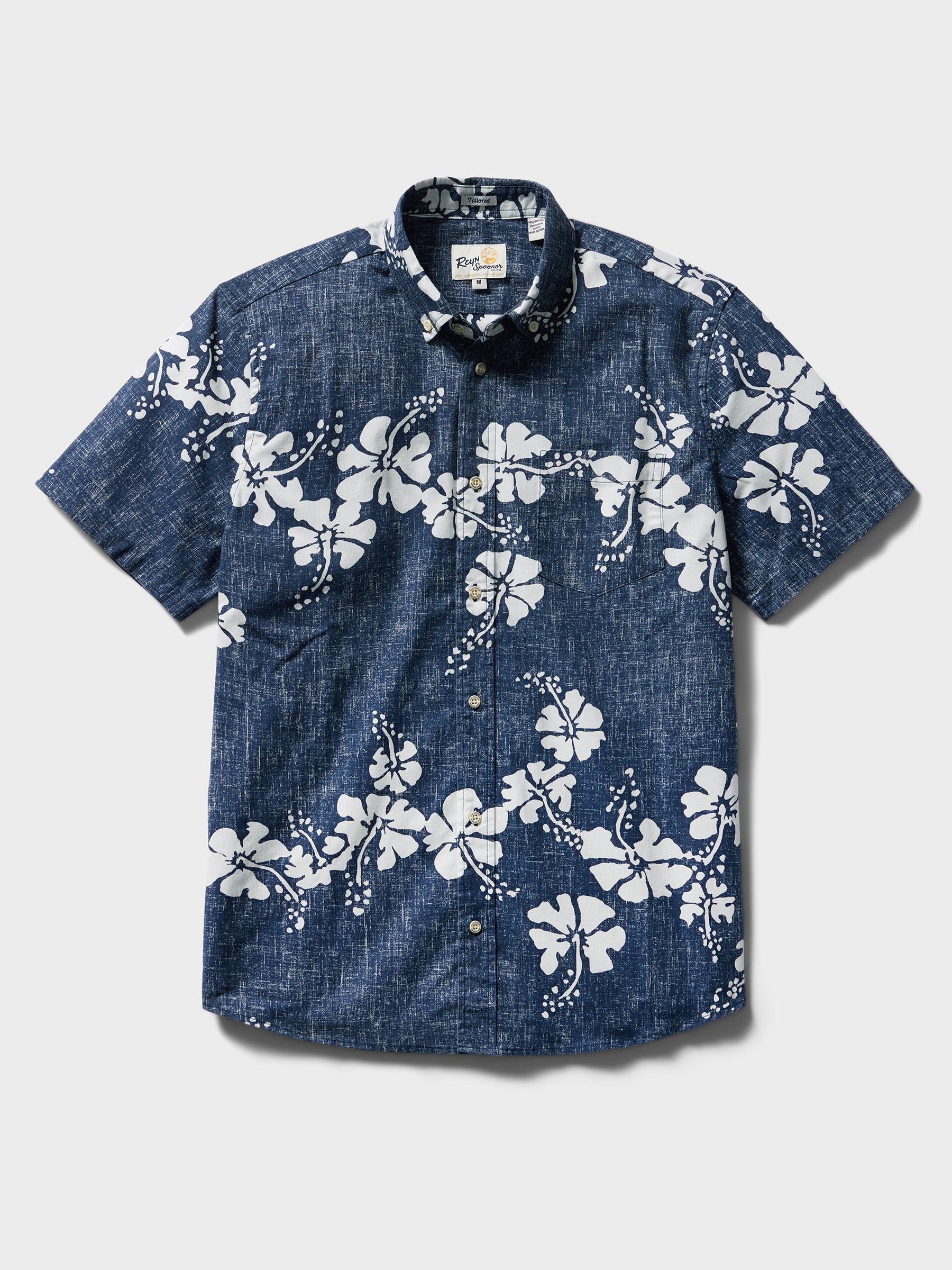 Reyn Spooner 50TH STATE FLOWER TAILORED in NAVY