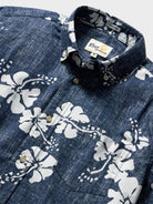 Reyn Spooner 50TH STATE FLOWER TAILORED in NAVY