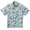 Reyn Spooner PAPA PALM BUTTON FRONT in DUSTY TURQUOISE