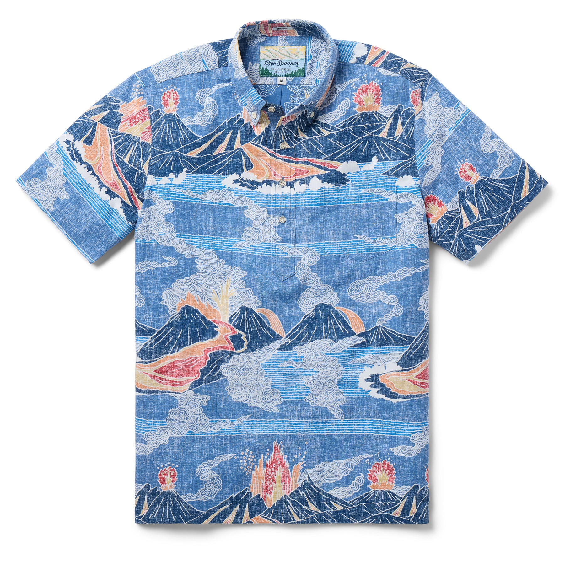 Reyn Spooner VOLCANOES NATIONAL PARK PULLOVER in BLUE HORIZON