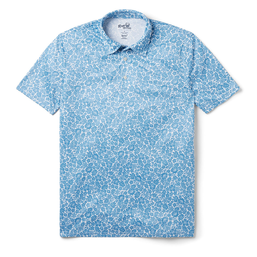 Reyn Spooner MOOREA GARDEN PERFORMANCE POLO in PARISIAN BLUE