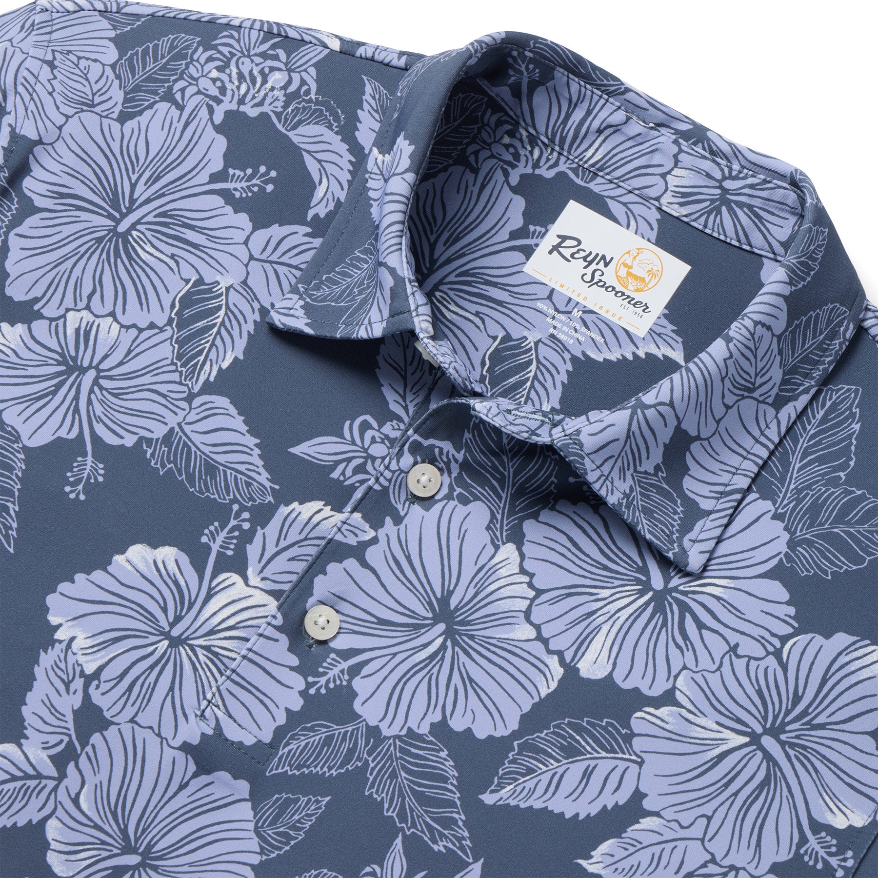 Reyn Spooner ALOHA BISCUS PERFORMANCE POLO in PURPLE