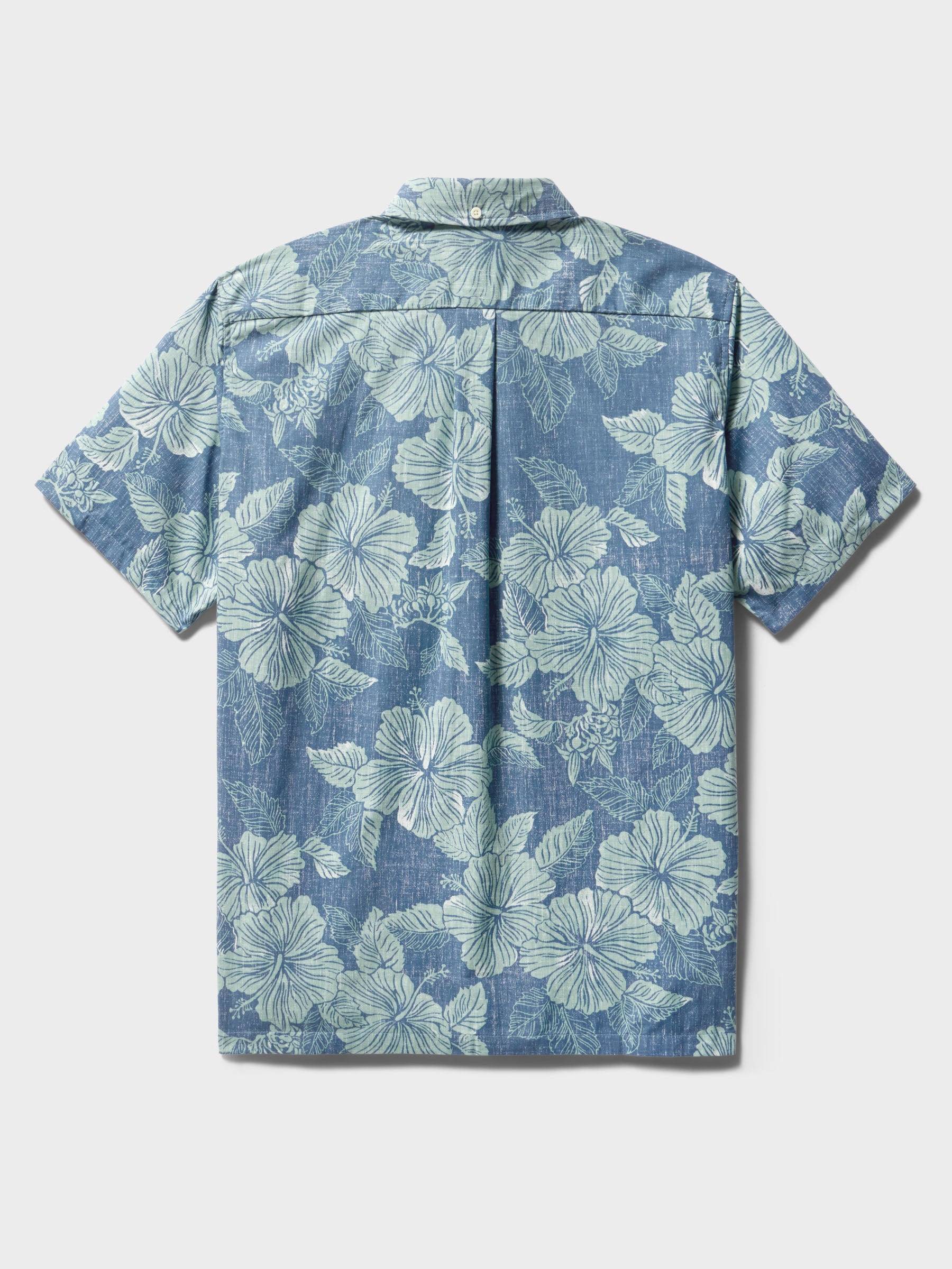 Reyn Spooner ALOHA BISCUS BUTTON FRONT in BLUE HORIZON