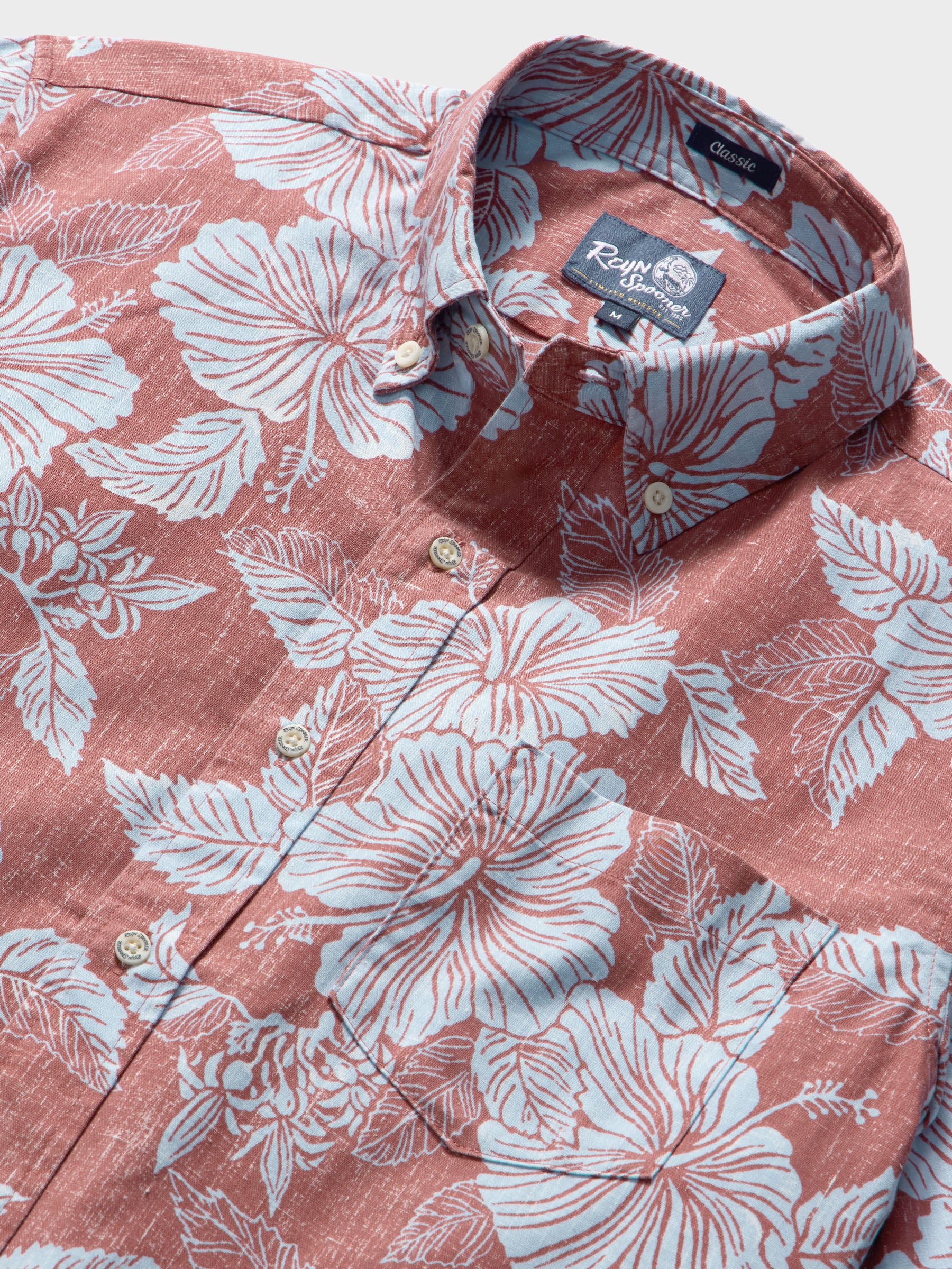 Reyn Spooner ALOHA BISCUS BUTTON FRONT in FADED GINGER