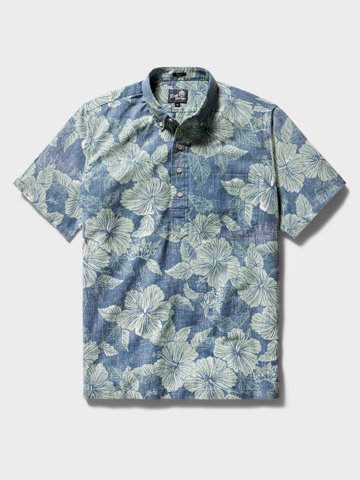 Reyn Spooner ALOHA BISCUS PULLOVER in BLUE HORIZON
