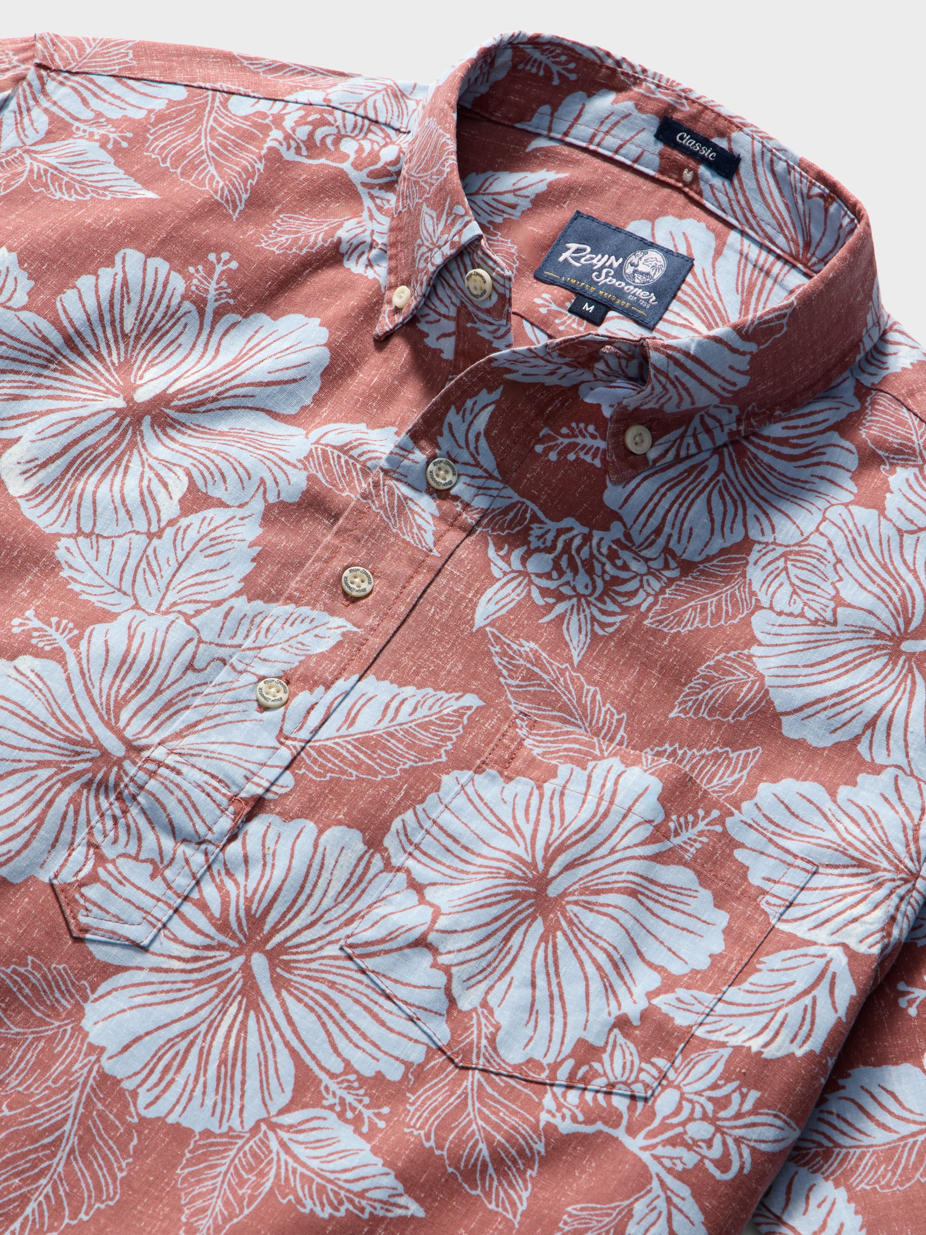 Reyn Spooner ALOHA BISCUS PULLOVER in FADED GINGER