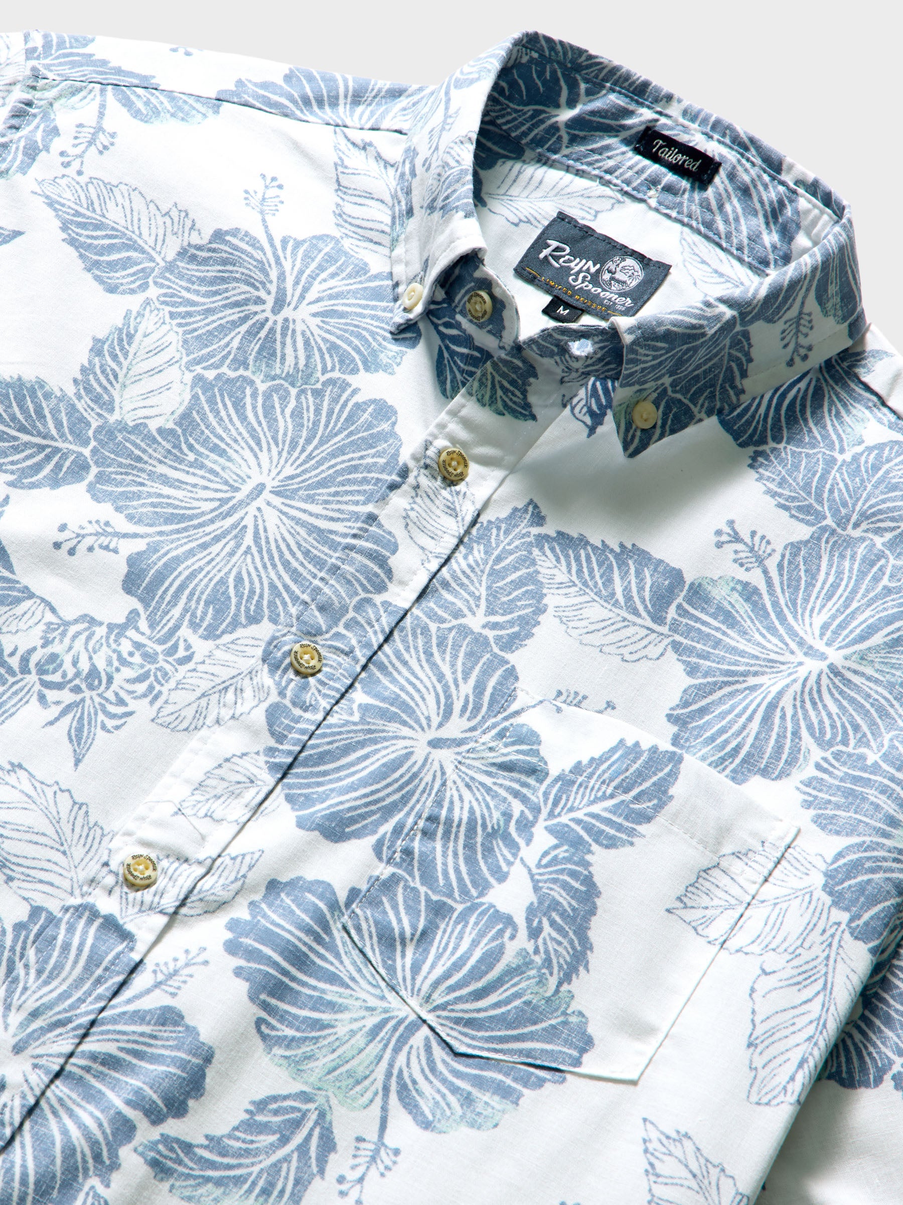Reyn Spooner ALOHA BISCUS TAILORED in WHITE