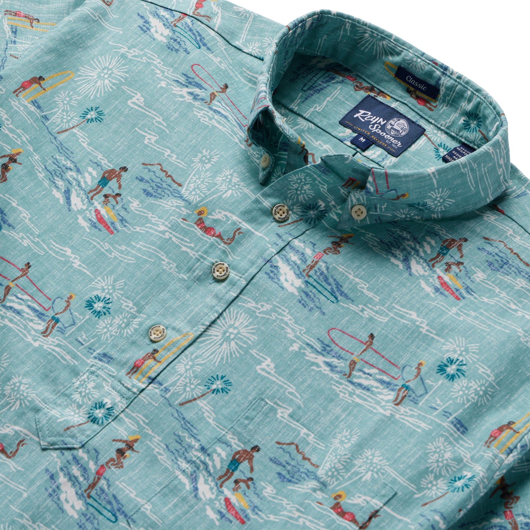 Reyn Spooner SURFER'S PARADISE PULLOVER in NILE BLUE