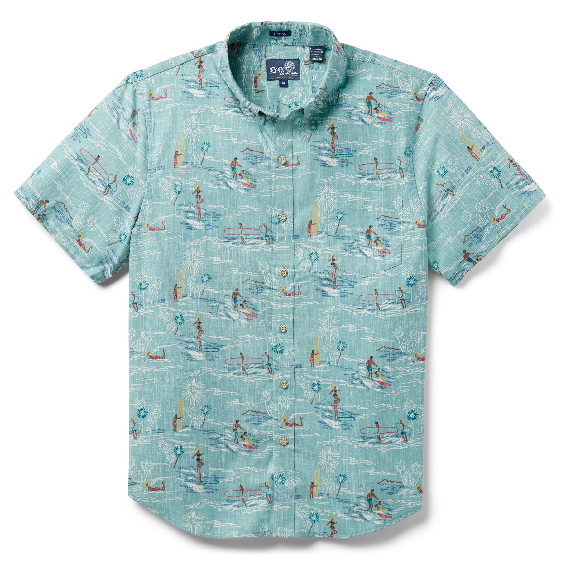 Reyn Spooner SURFER'S PARADISE TAILORED in NILE BLUE