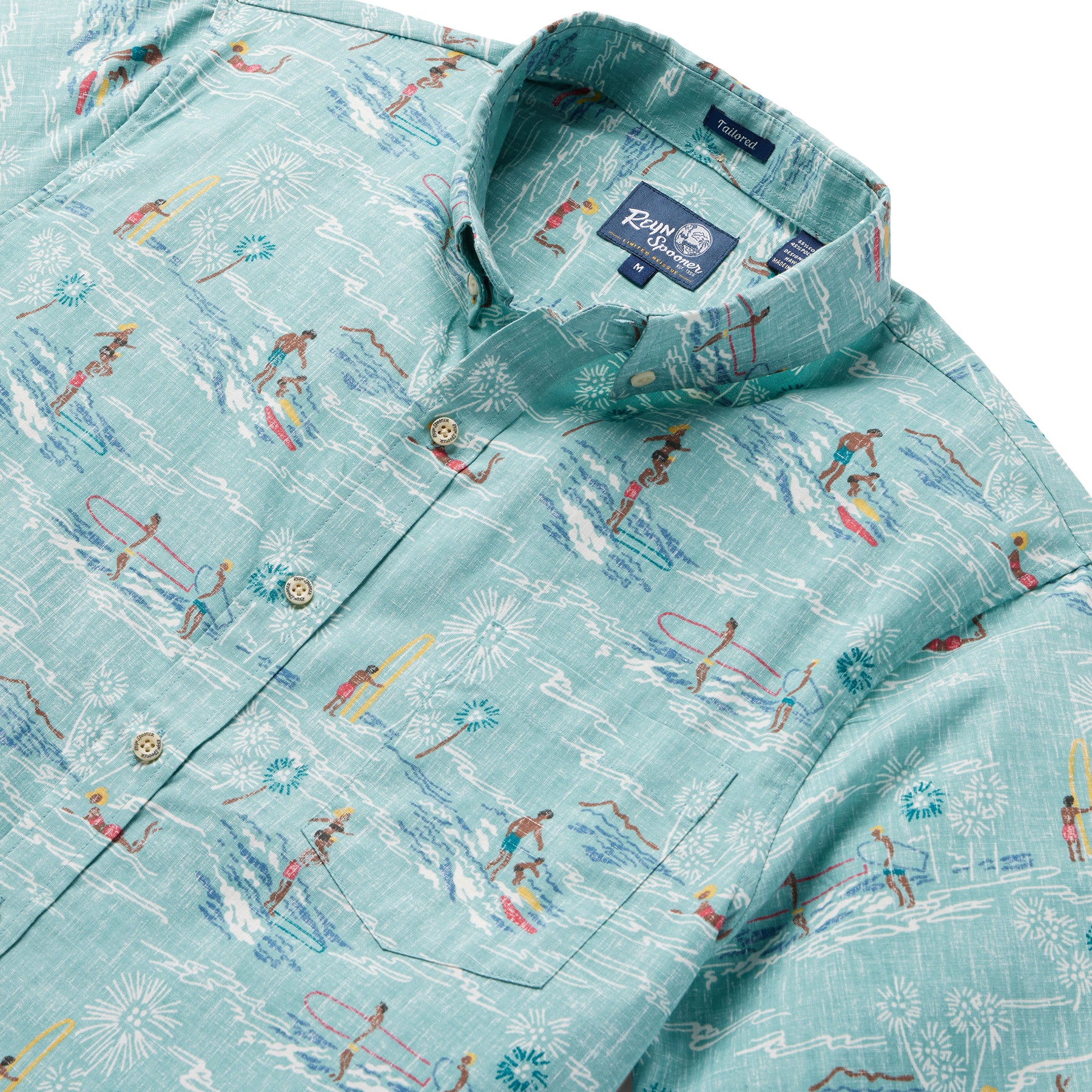 Reyn Spooner SURFER'S PARADISE TAILORED in NILE BLUE