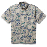 Reyn Spooner TAPA MONTAGE BUTTON FRONT in SAND