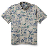 Reyn Spooner TAPA MONTAGE PULLOVER in SAND