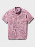 Reyn Spooner MOLOKAI CHANNEL BUTTON FRONT in VINTAGE RED