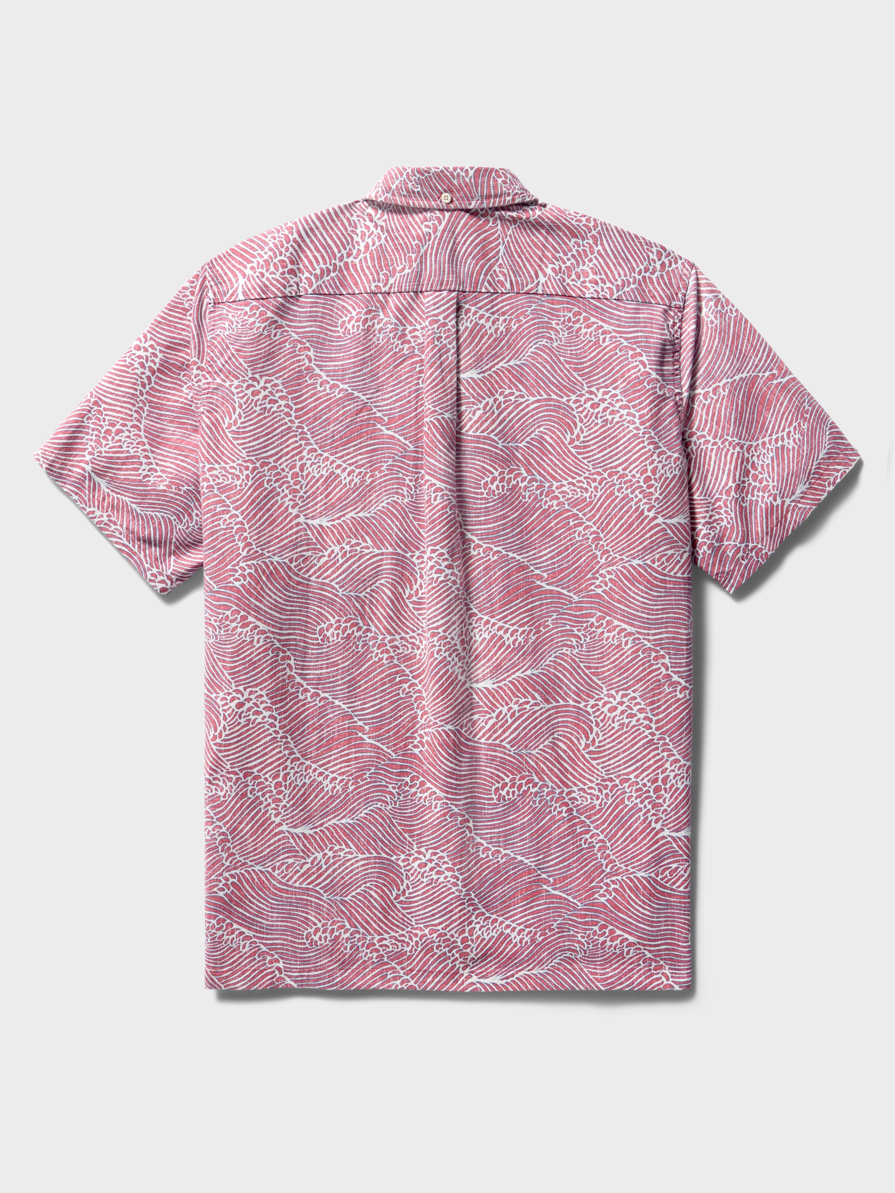 Reyn Spooner MOLOKAI CHANNEL BUTTON FRONT in VINTAGE RED
