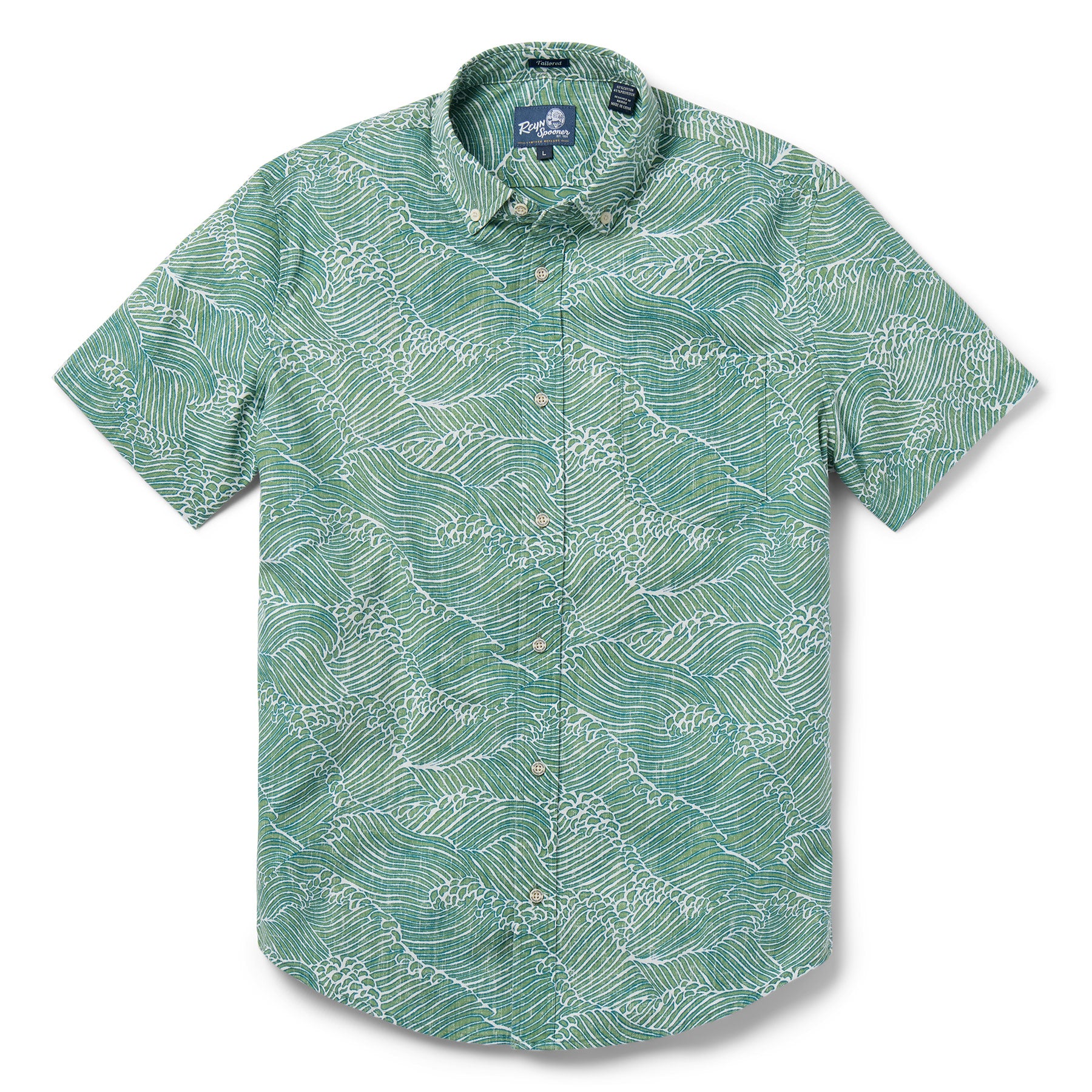Reyn Spooner MOLOKAI CHANNEL TAILORED in GREEN