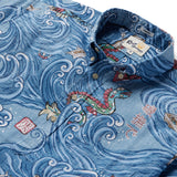 Reyn Spooner BEWARE OF ISONADE PULLOVER in FADED DENIM