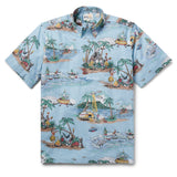 Reyn Spooner ALOHA ALIENS PULLOVER in SKY BLUE