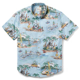 Reyn Spooner ALOHA ALIENS TAILORED in SKY BLUE
