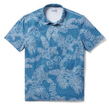Reyn Spooner FANCY BISCUS PERFORMANCE POLO in BLUE