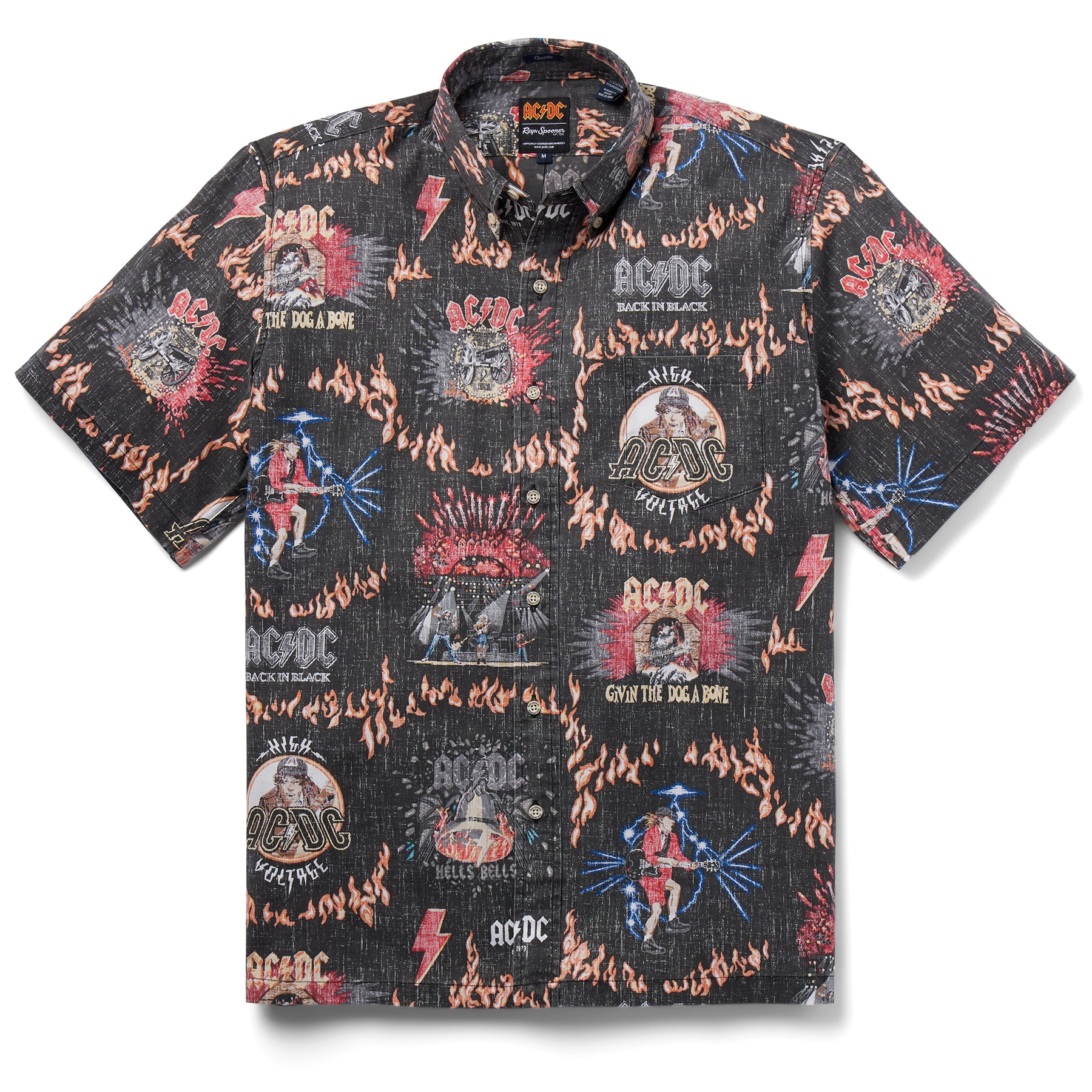 AC/DC: FOR THOSE ABOUT TO ROCK MEN'S ALOHA SHIRT | Reyn Spooner