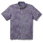 Reyn Spooner MONSTERA INK BUTTON FRONT in GRAPE