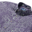 Reyn Spooner MONSTERA INK BUTTON FRONT in GRAPE