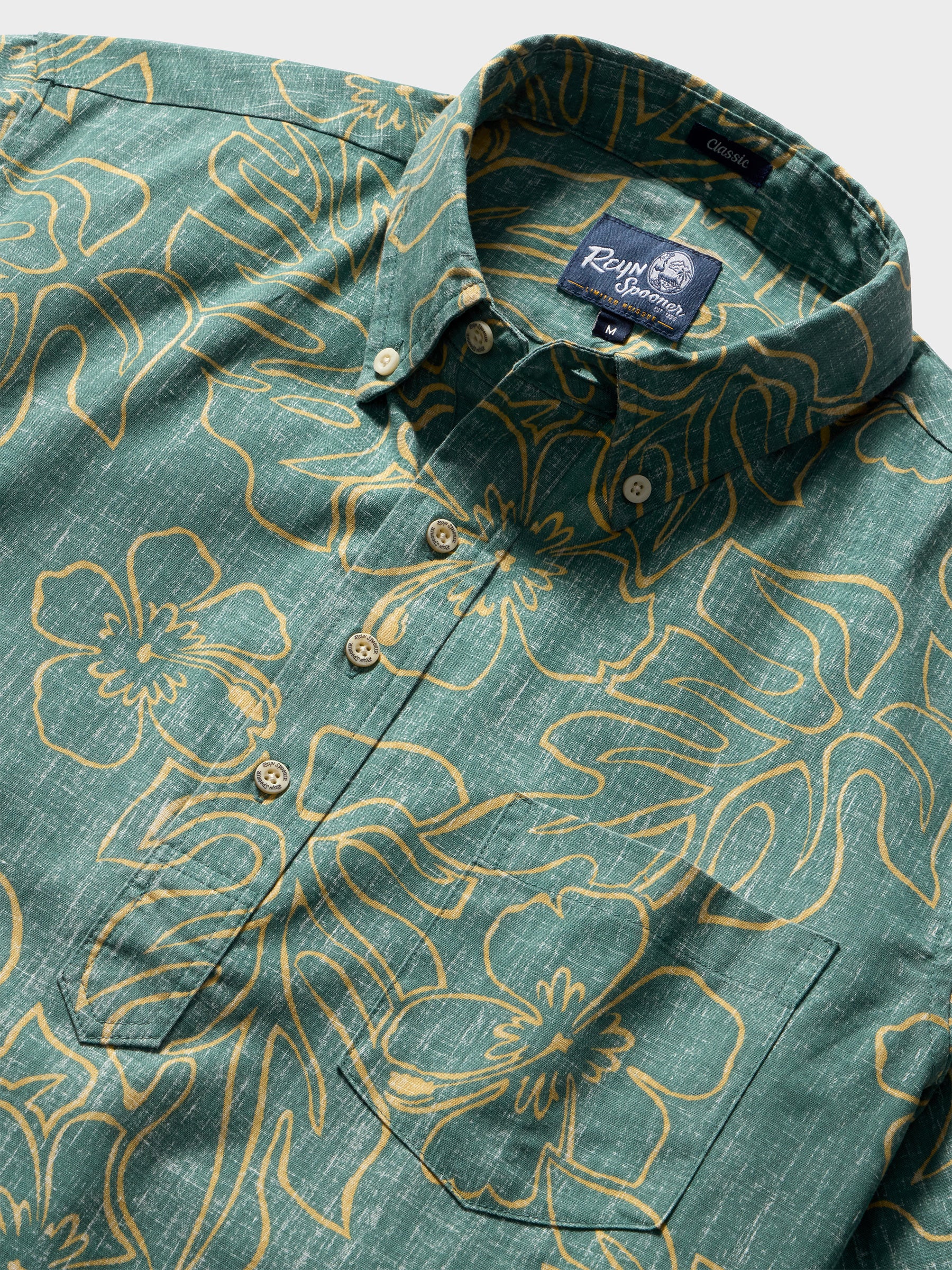 Reyn Spooner MONSTERA INK PULLOVER in SAGEBRUSH