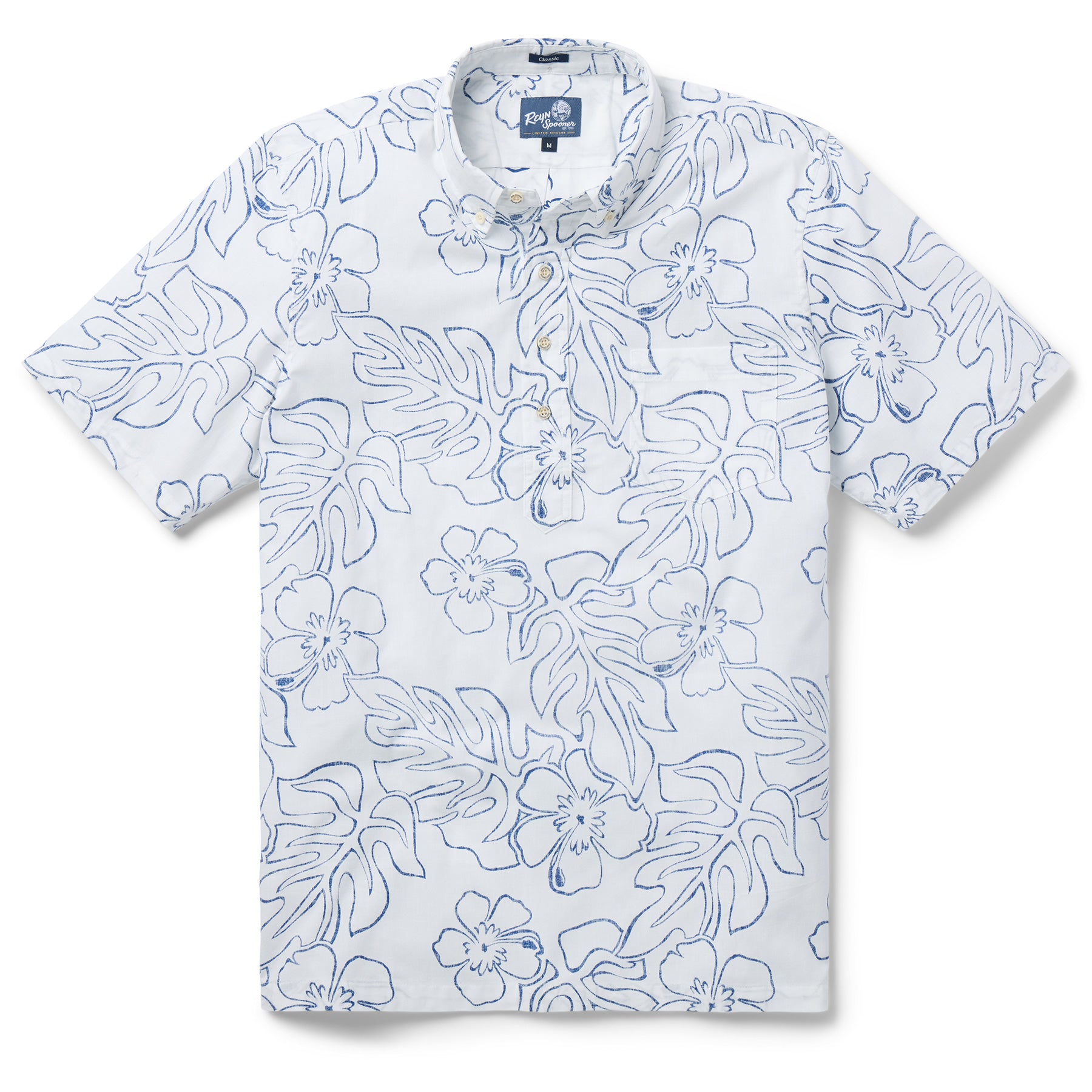 Reyn Spooner MONSTERA INK PULLOVER in WHITE