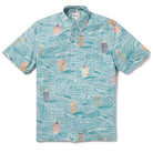 Reyn Spooner ISLAND SUNDOWNERS BUTTON FRONT in SEAFOAM