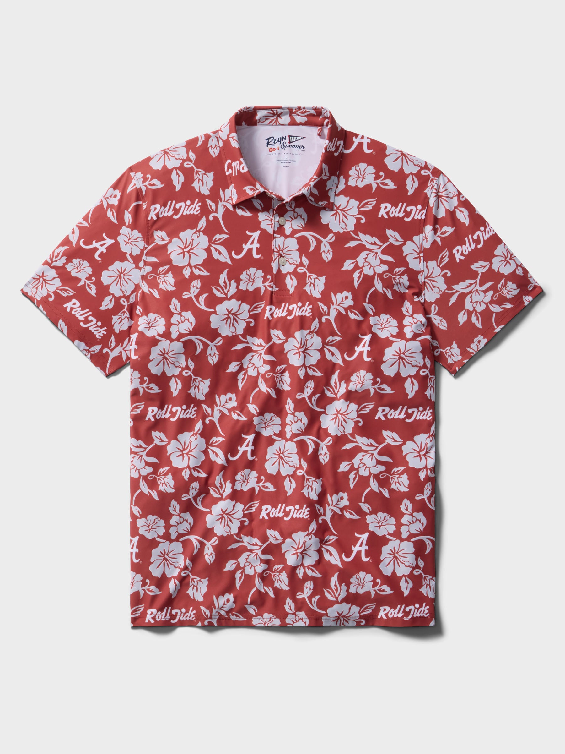 Reyn Spooner UNIVERSITY OF ALABAMA PUA PERFORMANCE POLO in RED
