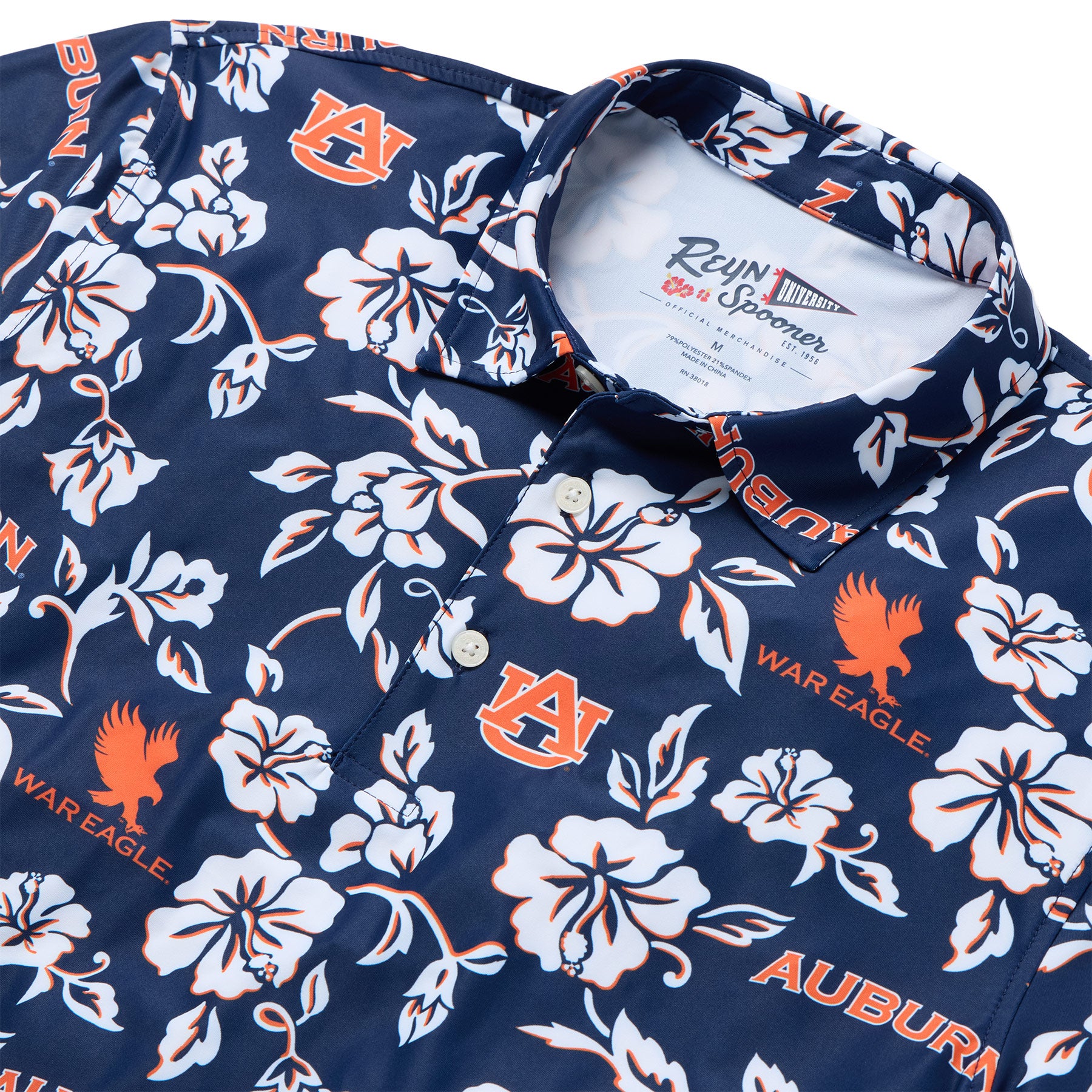 Reyn Spooner AUBURN UNIVERSITY PUA PERFORMANCE POLO in NAVY