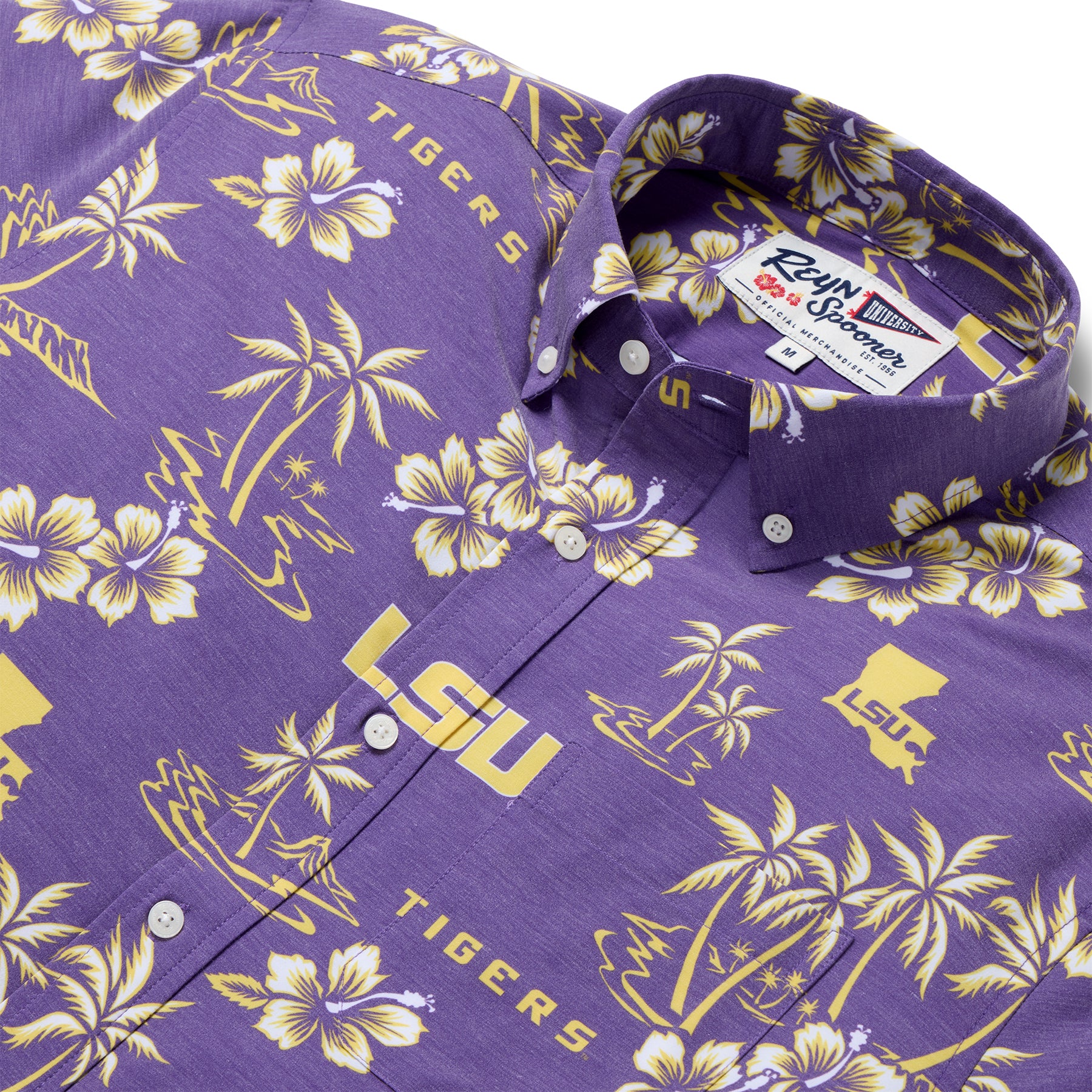 LOUISIANA STATE UNIVERSITY GAME DAY PERFORMANCE BUTTON FRONT Purple / XL