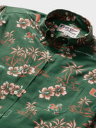 Reyn Spooner UNIVERSITY OF MIAMI GAME DAY PERFORMANCE ALOHA SHIRT in GREEN